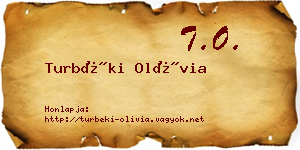 Turbéki Olívia névjegykártya
